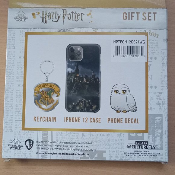 NEW Harry Potter Iphone 12 Case Key Chain Decal Gift Set - Picture 2 of 2